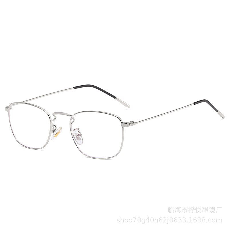 Hotony Unisex Full Rim Rectangle Alloy Eyeglasses Zy9951 Full Rim Hotony Silver  