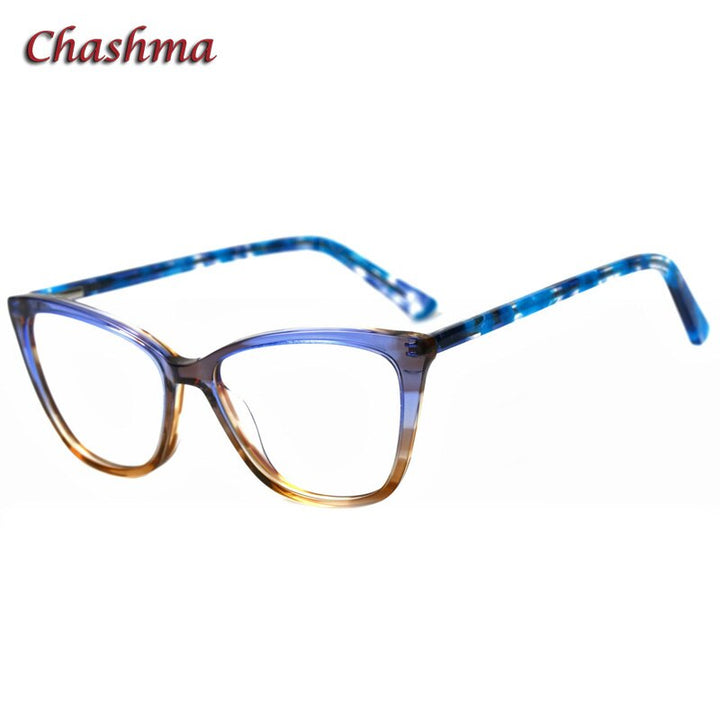 Chashma Ochki Women's Full Rim Square Cat Eye Acetate Eyeglasses 3030 Full Rim Chashma Ochki   
