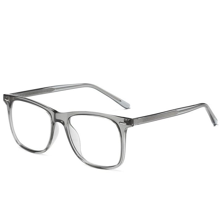 Oveliness Unisex Full Rim Square Tr 90 Titanium Eyeglasses Pf2024 Full Rim Oveliness grey  