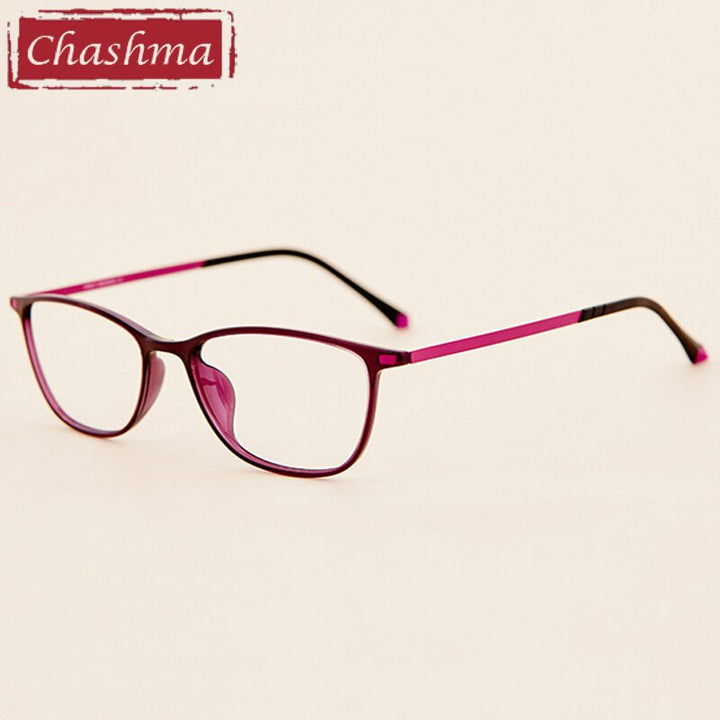 Unisex Full Rim Titanium Frame Eyeglasses 11144 Full Rim Chashma Voilet  