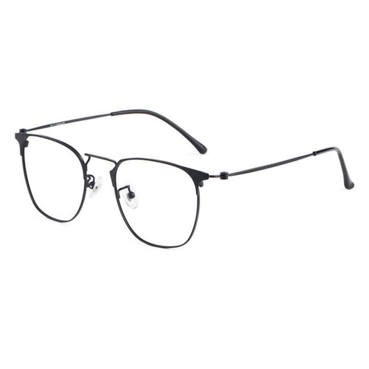 Hotony Unisex Full Rim Round Square Alloy Frame Eyeglasses 88006 Full Rim Hotony black  