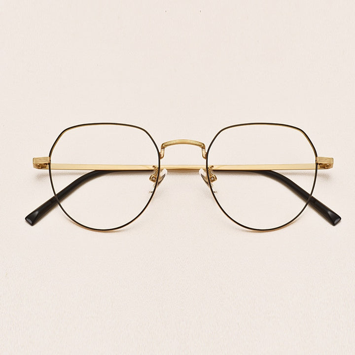Yimaruili Unisex Full Rim Round Titanium Frame Eyeglasses 1901 Full Rim Yimaruili Eyeglasses   