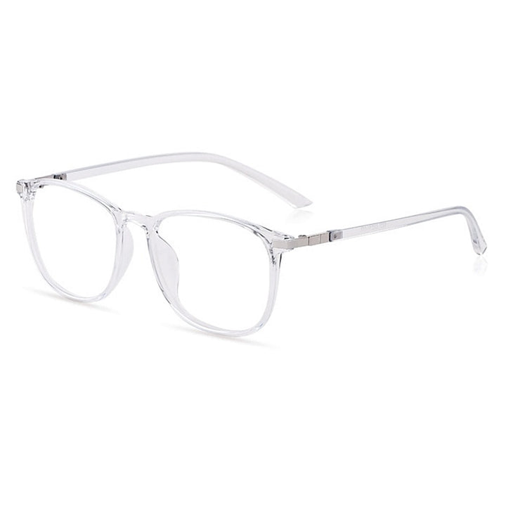 Yimaruili Unisex Full Rim TR 90 Resin Round Frame Eyeglasses 6621 Full Rim Yimaruili Eyeglasses Transparent  