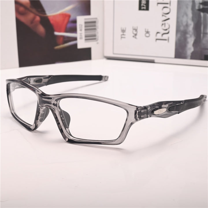 Cubojue Unisex Full Rim Square Tr 90 Titanium Sport Frame Reading Glasses Reading Glasses Cubojue   