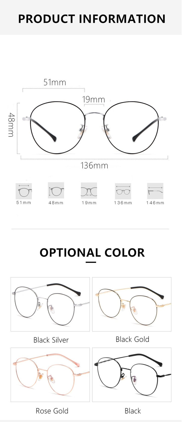 Yimaruili Unisex Full Rim Round Titanium Frame Eyeglasses 2011 Full Rim Yimaruili Eyeglasses   