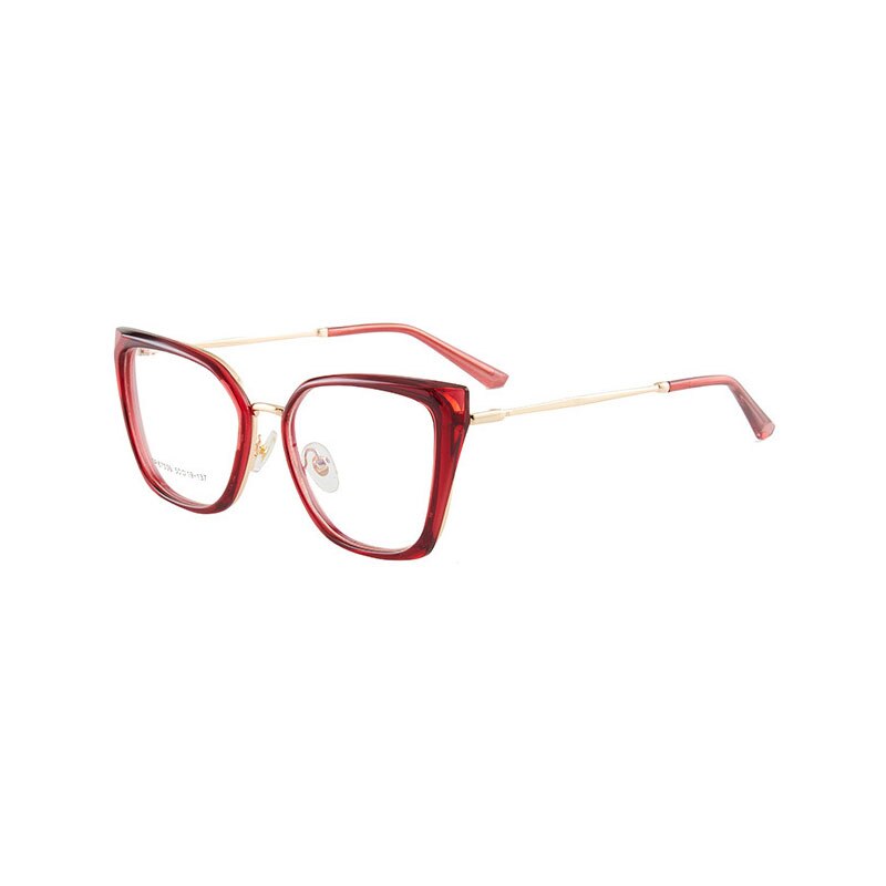 Hotony Women' Full Rim Square Cat Eye Tr 90 Eyeglasses 7006 Full Rim Hotony Red  