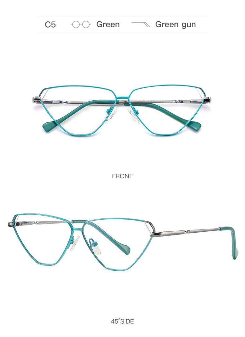 Gmei Women's Full Rim Alloy Cat Eye Frame Eyeglasses 3023 Full Rim Gmei Optical   