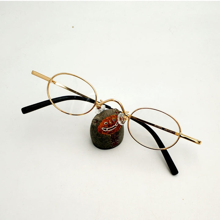 Unisex Oval Alloy Frame Reading Glasses Reading Glasses Yujo China 0 Gold