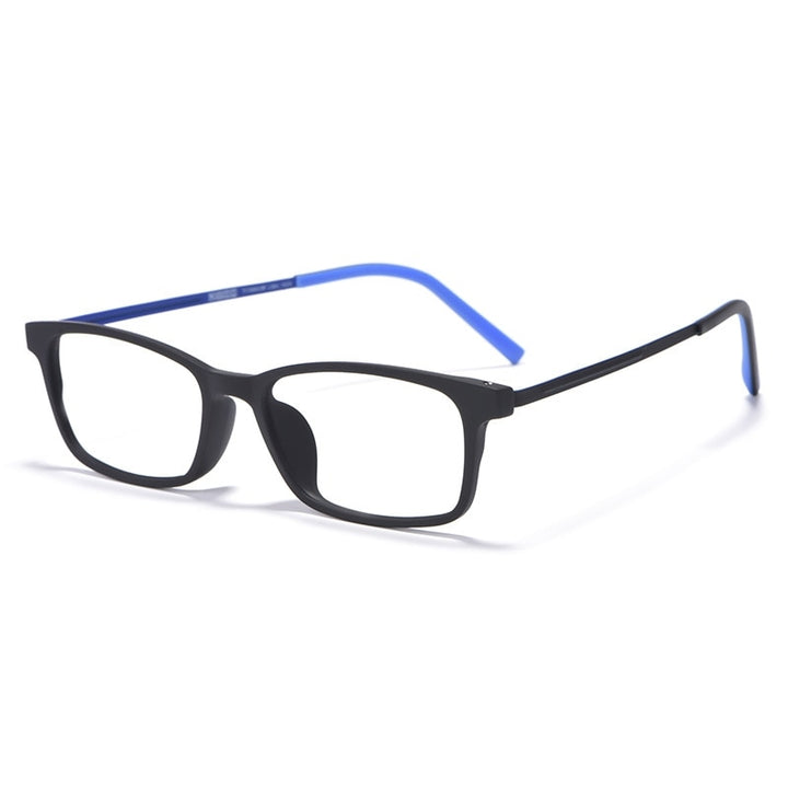 Yimaruili Unisex Full Rim β Titanium Frame Eyeglasses 8802 Full Rim Yimaruili Eyeglasses Black Blue  