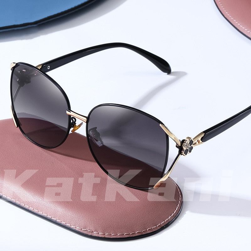 KatKani Women's Full Rim Alloy Frame Polarized Lens Sunglasses K8810 Sunglasses KatKani Sunglasses   