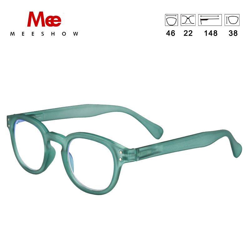 Women's Reading Glasses Anti Blue Light +1.5 +2.0 +2.5 Reading Glasses MeeShow 0 Green-Anti 