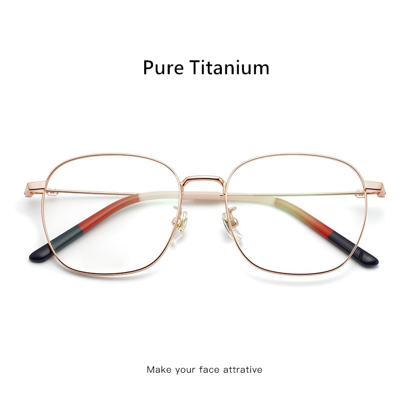Yimaruili Unisex Full Rim Titanium Frame Eyeglasses 7525 Full Rim Yimaruili Eyeglasses   