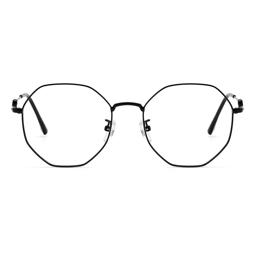 Women's Eyeglasses Polygonal Titanium Alloy Frame Ultralight Md18045 Frame Gmei Optical   