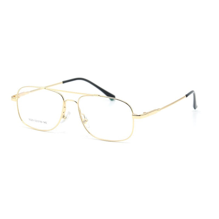 Laoyehui Men's Eyeglasses Square Titanium Reading Glasses 3029a Reading Glasses Laoyehui 0 Gold 