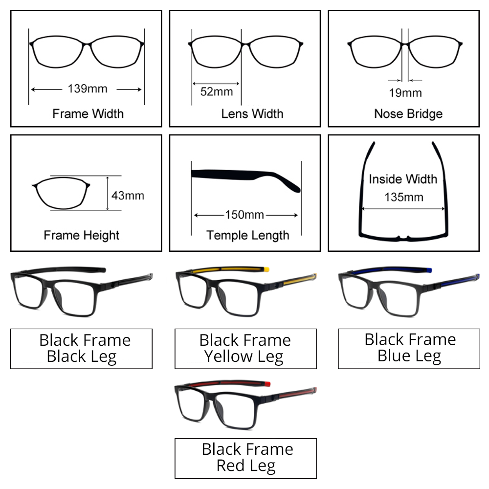 Ralferty Men Eye Glasses Frame Magnet Clip On Sport Sunglasses Women Anti Blue Square Hanging Neck Eyeglass Clip On Sunglasses Ralferty   