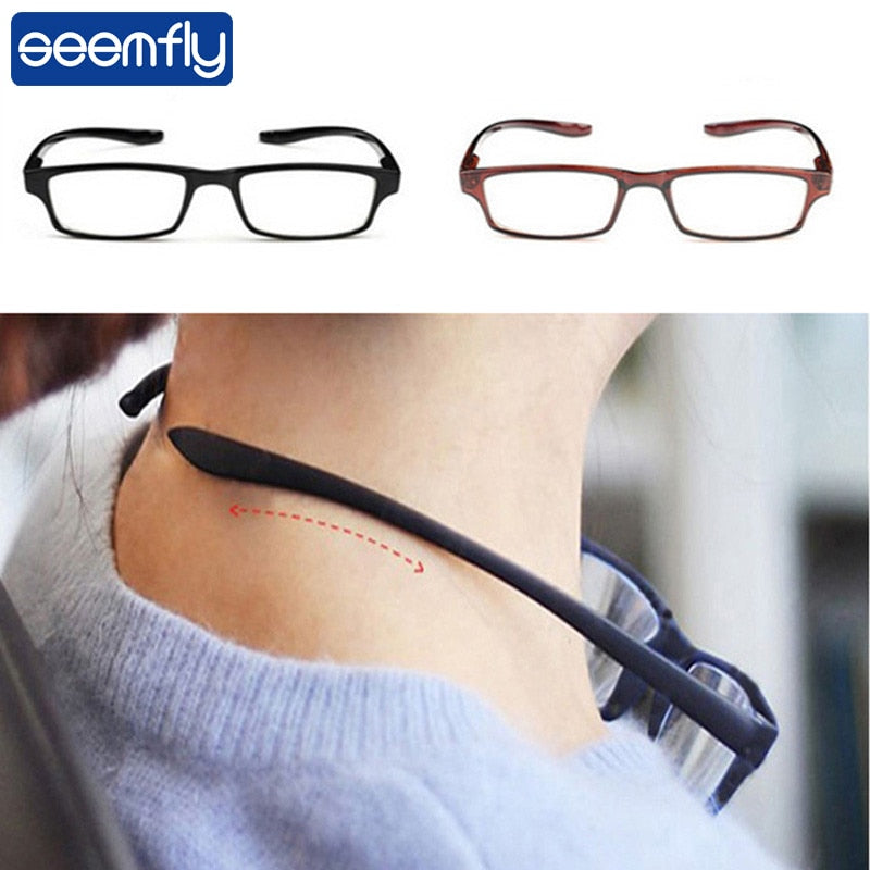 Ultralight Hanging Stretch Reading Glasses Anti-Fatigue Hd Unisex Eyeglasses Diopter +1.0 1.5 2.0 3.0 4.0 Reading Glasses Seemfly   
