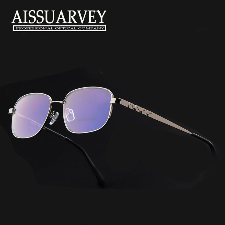 Aissuarvey Men's Full Rim Alloy Frame Eyeglasses Rectangular As3003 Full Rim Aissuarvey Eyeglasses gray  