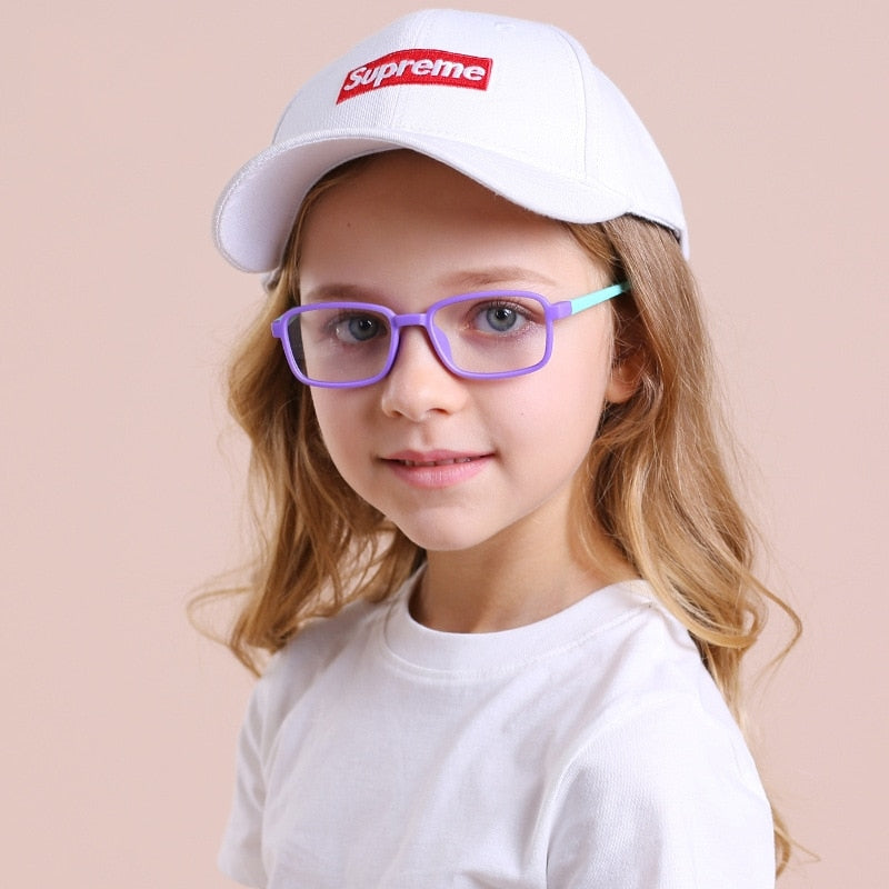 Yimaruili Unisex Children's Full Rim Silicone Frame Eyeglasses F8244 Full Rim Yimaruili Eyeglasses   