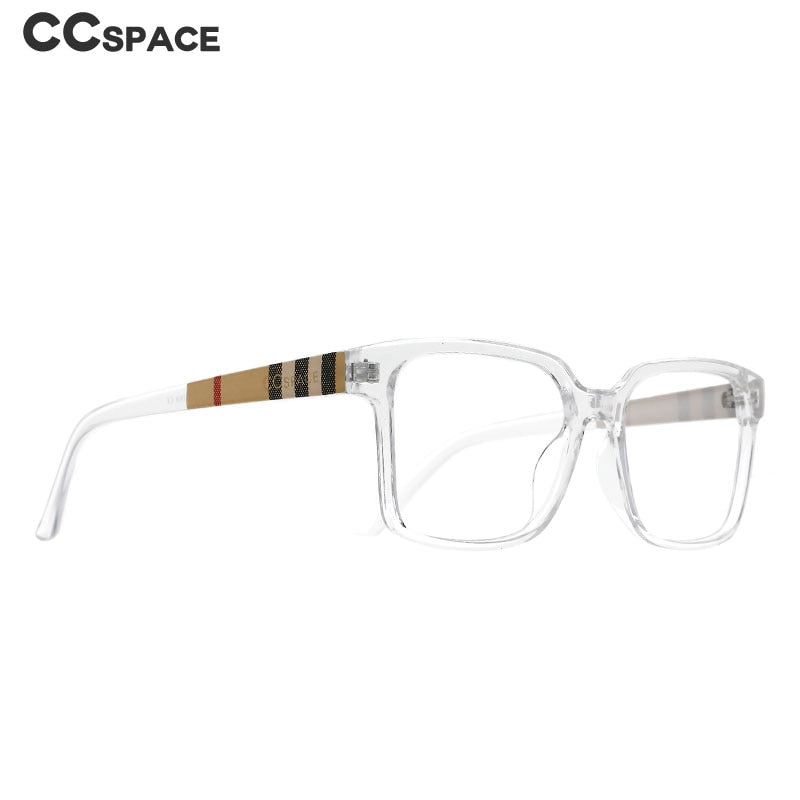 CCSpace Unisex Full Rim Square Resin Frame Eyeglasses 51071 Full Rim CCspace   