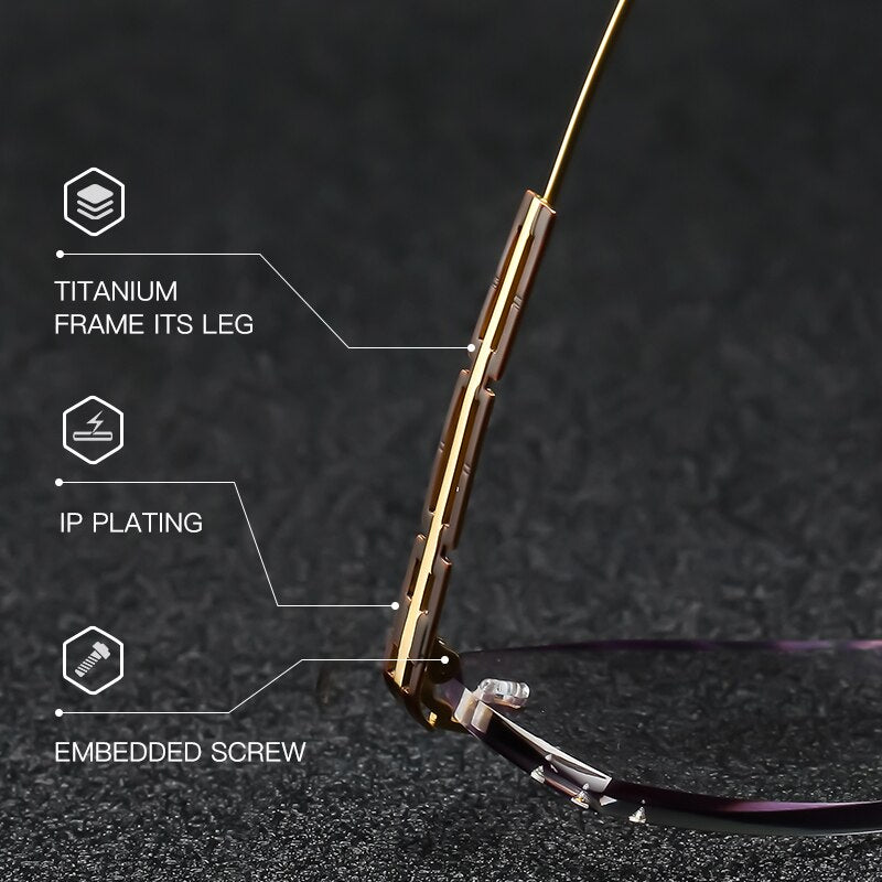 Zirosat Unisex Titanium Rimless Eyewear 2937 Rimless Zirosat   