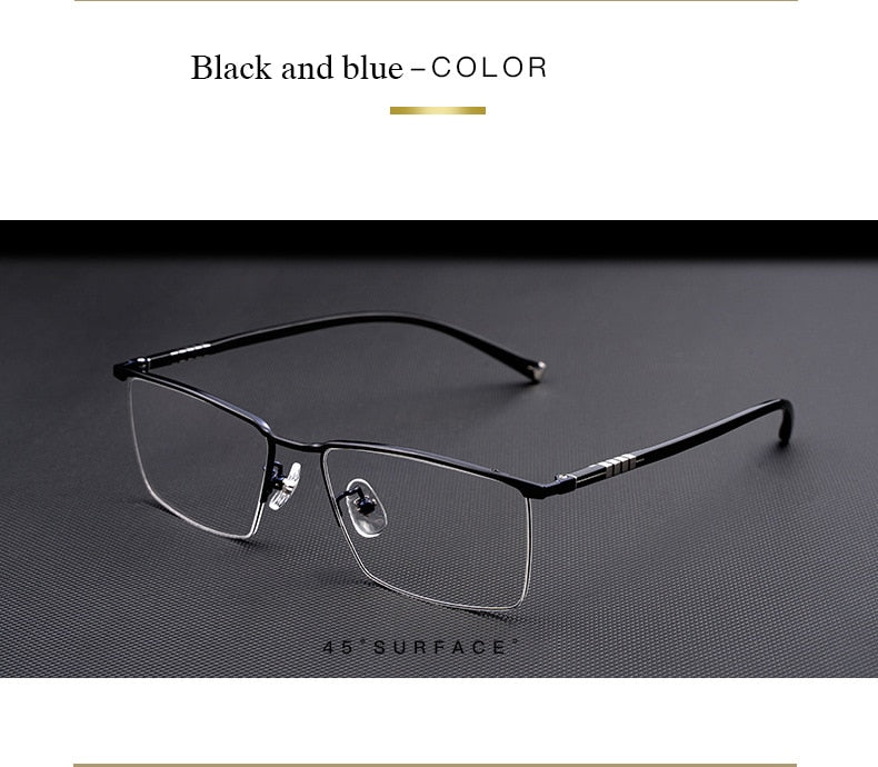 Hotochki Men's Semi Rim Titanium Frame Eyeglasses P9861 Semi Rim Hotochki   