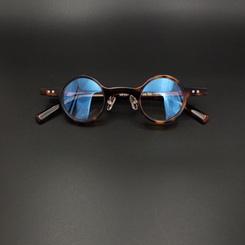 Yujo Unisex Full Rim Small Round Eyeglasses Acetate Y036 Full Rim Yujo   