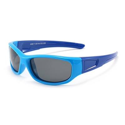 Ralferty Kids' Sunglasses Polarized Flexible Soft Unbreakable K800 Sunglasses Ralferty C29 Blue-Dark Blue With Glasses Case 
