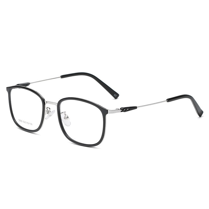 Reven Jate Unisex Eyeglasses 825 Square Frame Reven Jate black-silver  