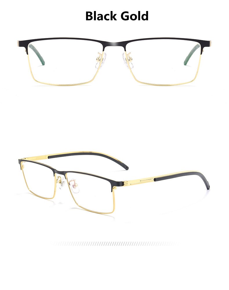 KatKani Men's Full Rim Square Alloy Frame Eyeglasses 01hx5032 Full Rim KatKani Eyeglasses   