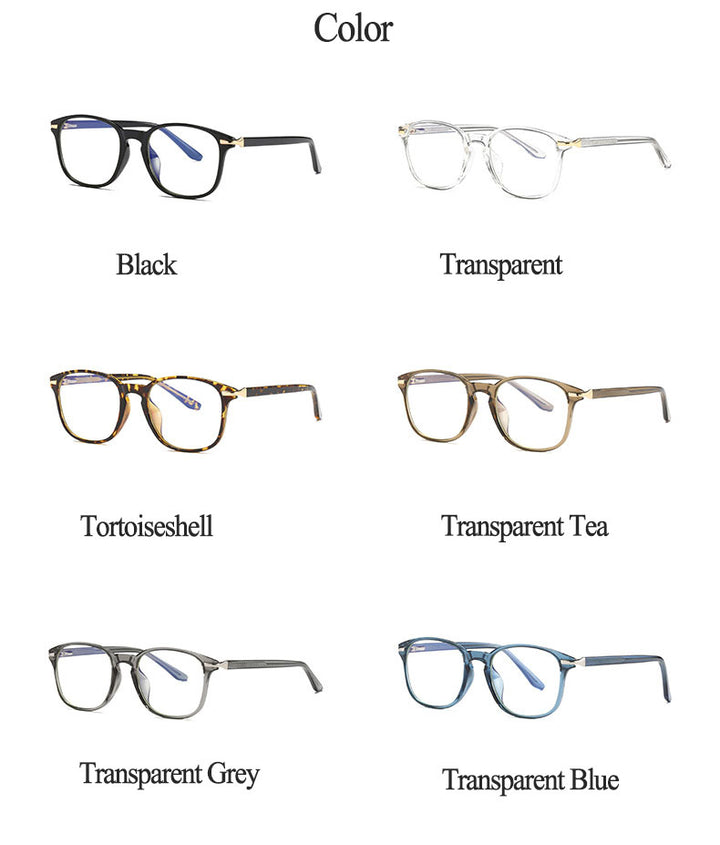 Hotony Unisex Full Rim TR 90 Square Frame Eyeglasses 2047 Full Rim Hotony   