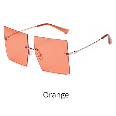 Ralferty Women's Sunglasses Oversized Square W002 Sunglasses Ralferty Orange China MULTI