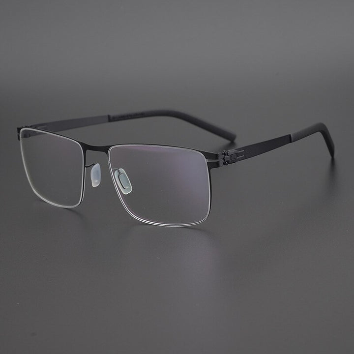 Gatenac Unisex Full Rim Square Titanium Alloy Screwless Frame Eyeglasses Gxyj655 Full Rim Gatenac   
