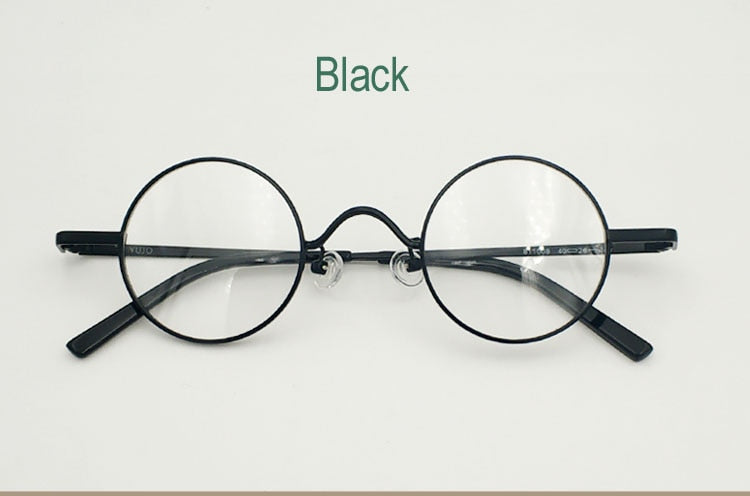 Unisex Retro Round Eyeglasses Alloy Frame Reading Glasses 811008 Reading Glasses Yujo black China 