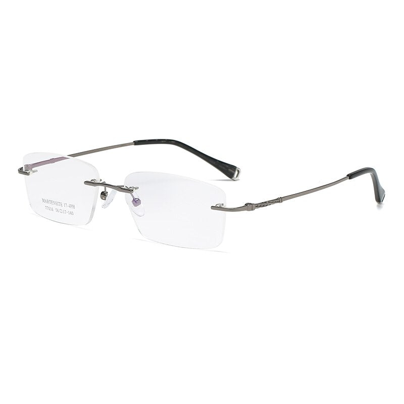 Zirosat 77016 Unisex Eyeglasses Alloy Titanium Rimless Rimless Zirosat grey  