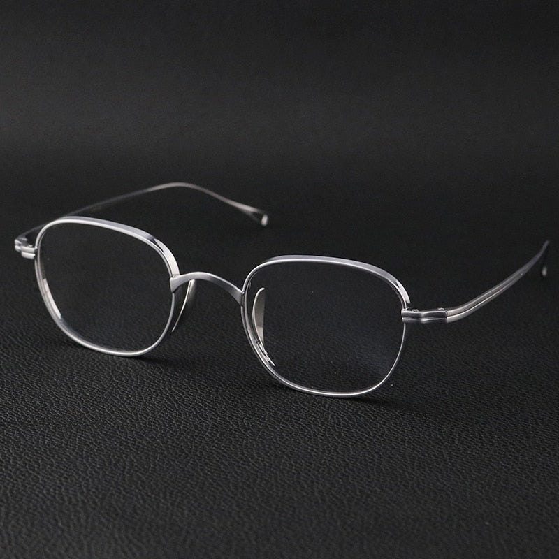 Gatenac Men's Full Rim Square Titanium Frame Eyeglasses Gxyj258 Full Rim Gatenac   