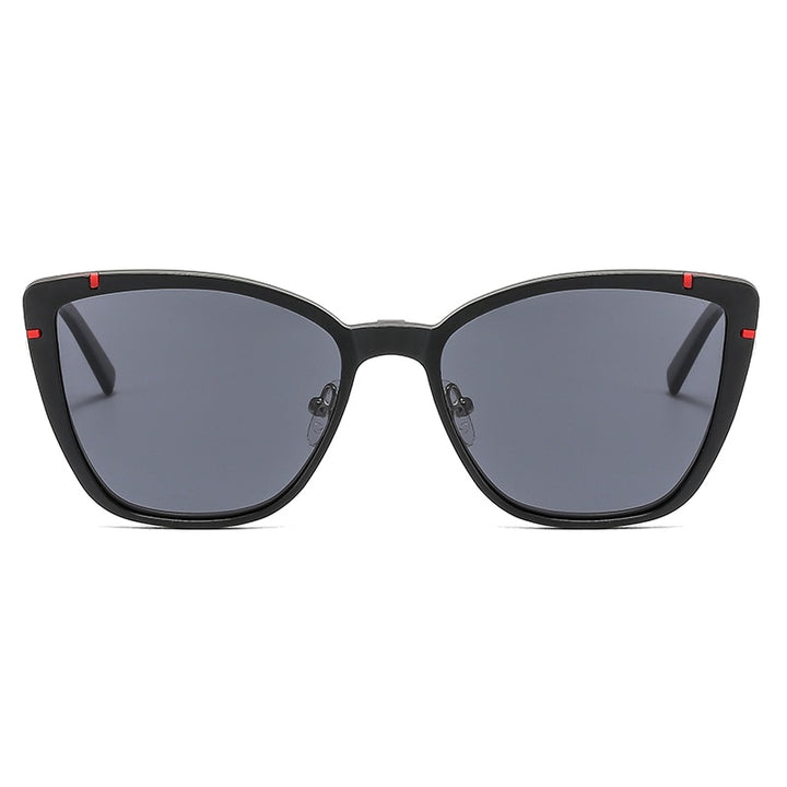 Kansept Women's Full Rim Square Cat Eye Alloy Frame Eyeglasses Magnetic Polarized Clip On Sunglasses  B23109 Clip On Sunglasses Kansept   
