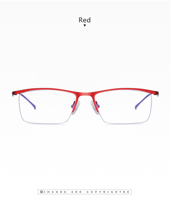 Yimaruili Men's Semi Rim Alloy Frame Eyeglasses 5910 Semi Rim Yimaruili Eyeglasses   