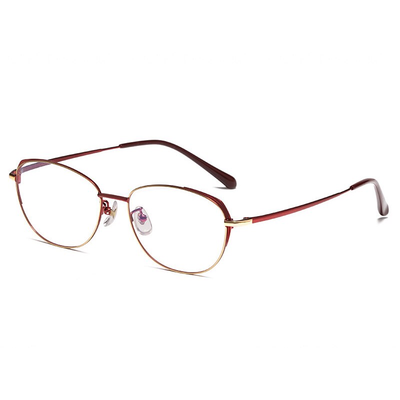 Aissuarvey Rectangle Alloy Full Rim Frame Women's Eyeglasses 6038S Full Rim Aissuarvey Eyeglasses Red golden  