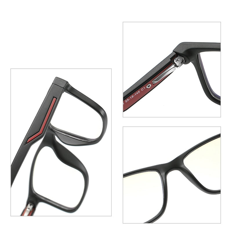 Reven Jate Men's Eyeglasses 2388 Tr90 Square Glasses Eyewear Frame Reven Jate   