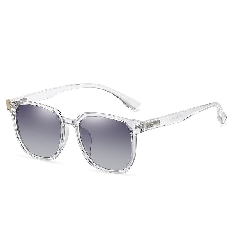 KatKani Unisex Full Rim Square Acetate Frame Polarized Sunglasses Cj22051 Sunglasses KatKani Sunglasses Transparent Other 