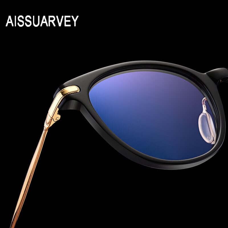 Aissuarvey Full Rim Round Cat Eye Titanium Frame Eyeglasses Unisex Full Rim Aissuarvey Eyeglasses   