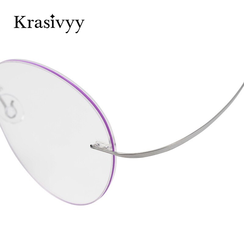 Krasivyy Unisex Rimless Hexagon Titanium Eyeglasses Kr6018 Rimless Krasivyy   