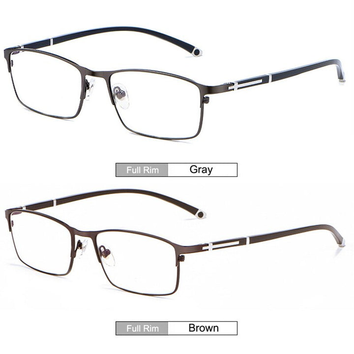 Unisex Eyeglasses Alloy Full Rim Styles And Half Rim Frame P9211 Semi Rim Gmei Optical   
