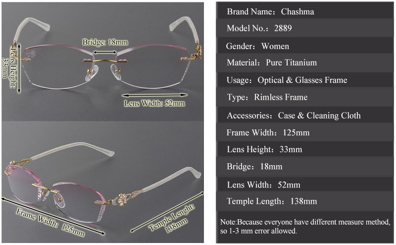 Chashma Women's Oval Titanium Eyeglasses – FuzWeb