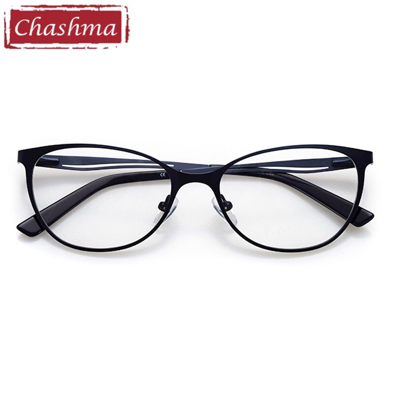 Women's Alloy Full Rim Cat Eye Frame Eyeglasses 4104 Full Rim Chashma Blue  