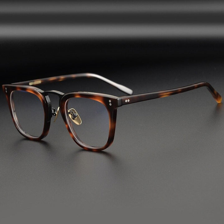 Yimaruili Men's Full Rim Acetate Frame Eyeglasses Y001 Full Rim Yimaruili Eyeglasses Tortoiseshell  