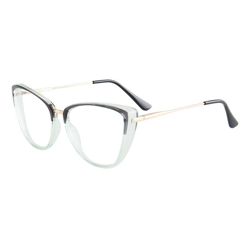 Hotony Women's Full Rim TR 90 Resin Cat Eye Frame Eyeglasses 7033 Full Rim Hotony green  