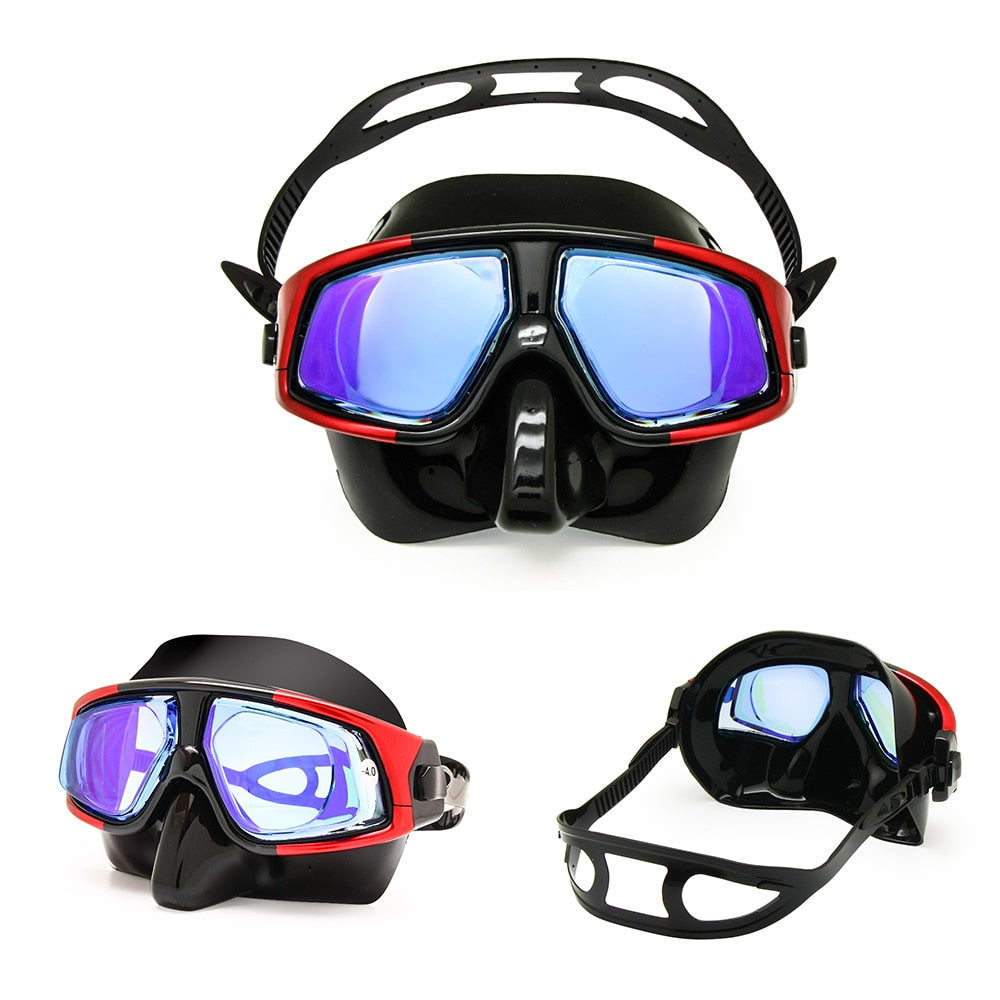 Enzodate Unisex Full Rim Polycarbonate Snorkel Mask Hyperopia Myopia MK005 Goggles Enzodate   