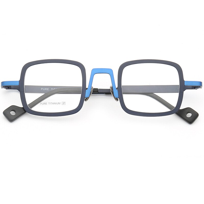 Muzz Unisex Full Rim Square Titanium Punk Frame Eyeglasses T7031 Full Rim Muzz C1  