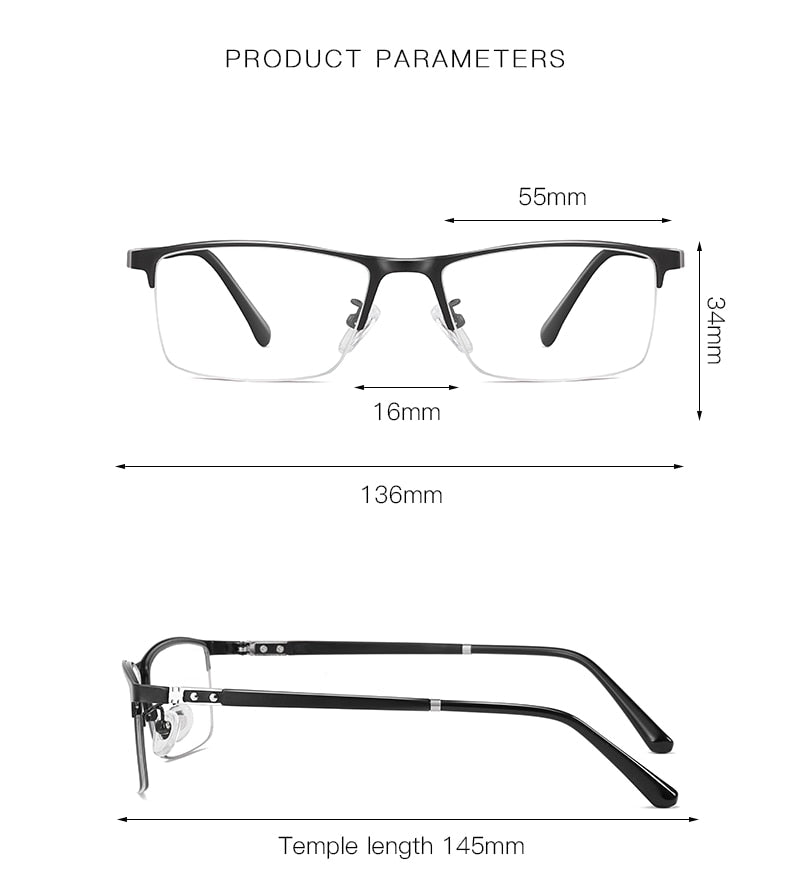 Aidien Men's Custom Lens Eyeglasses AR5055 – FuzWeb